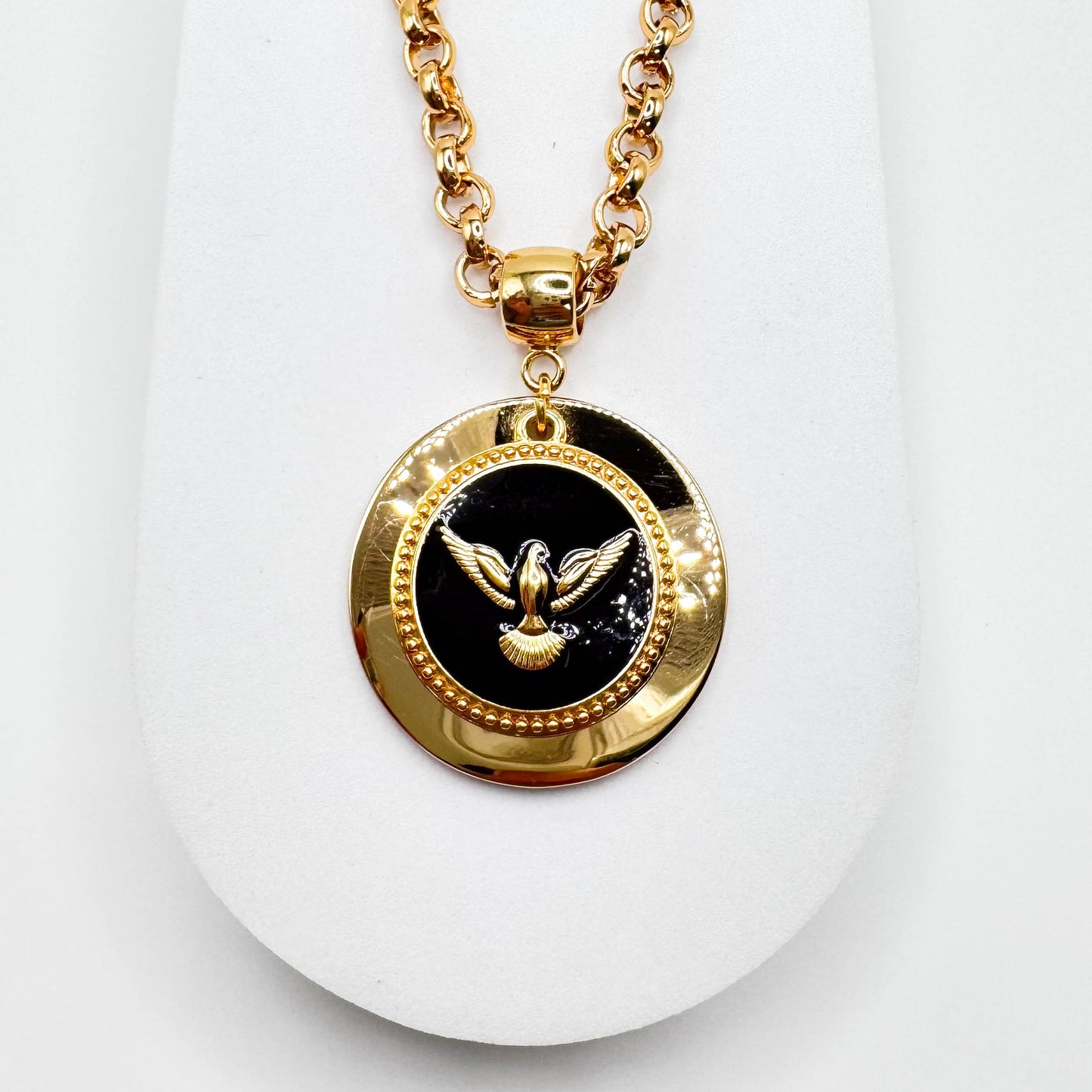 Colar duplo círculo divino | Banhado a ouro 18K