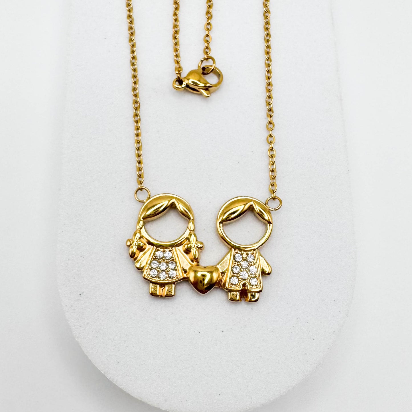 COLLAR CON COLGANTE PARA NIÑA Y NIÑO | Doble baño de oro de 18 quilates