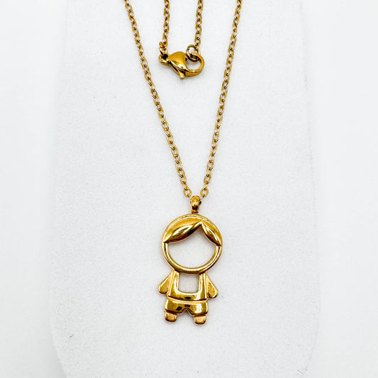 COLLAR CON COLGANTE PARA NIÑO | Chapado en oro de 18 quilates