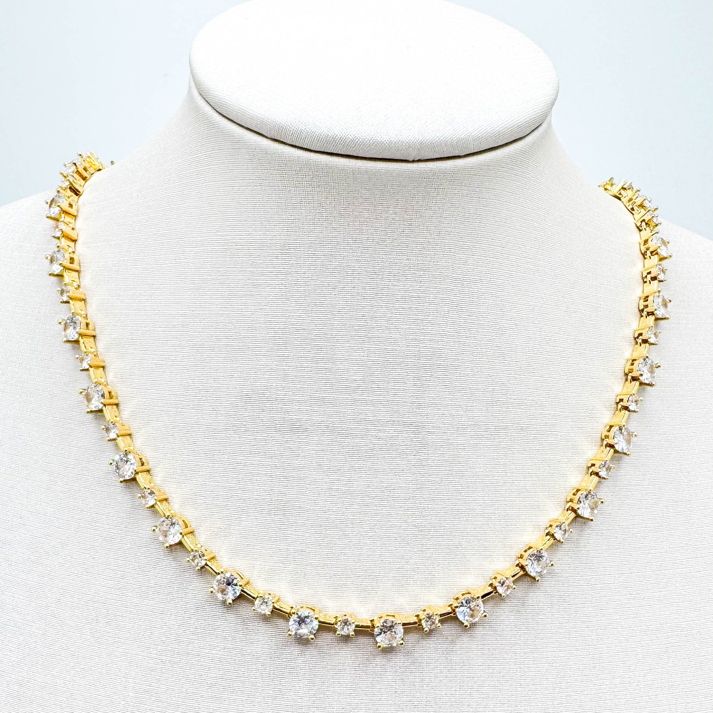 RIVIERA GOLD CHOKER NECKLACE 45CM