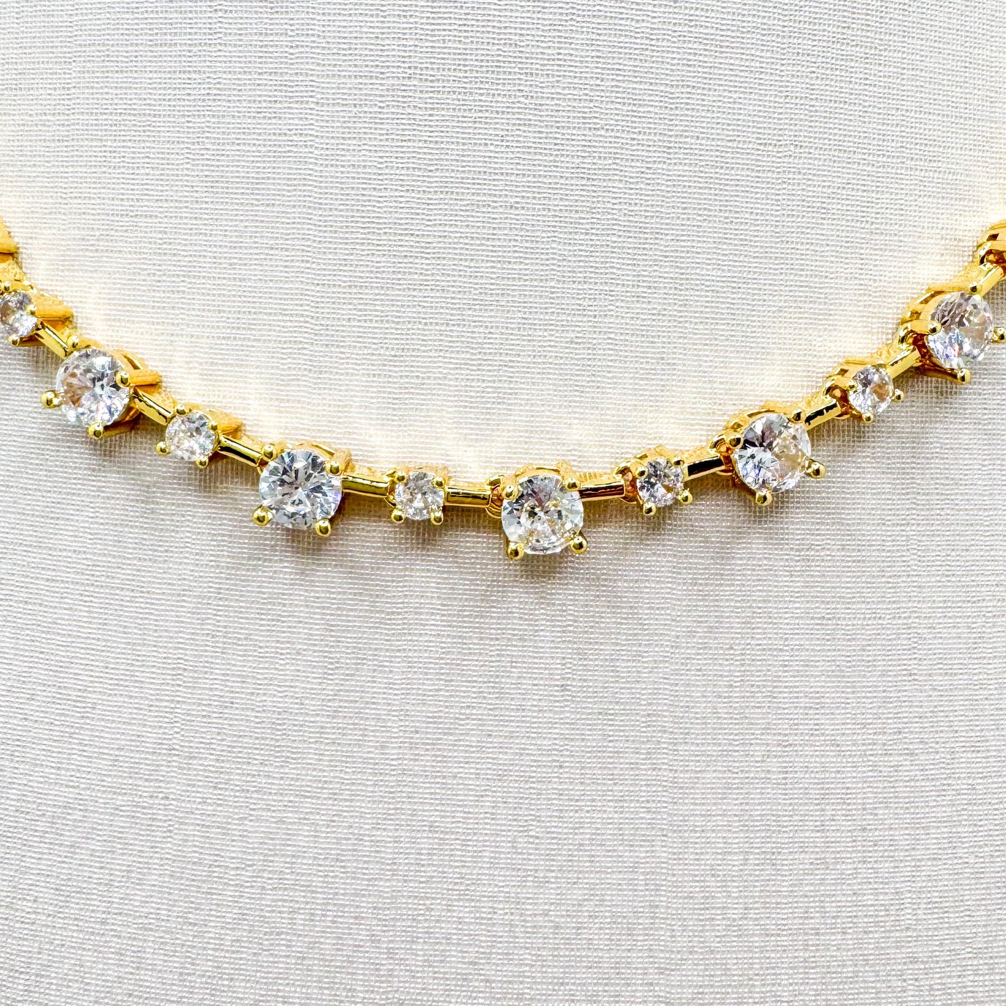 RIVIERA GOLD CHOKER NECKLACE 45CM