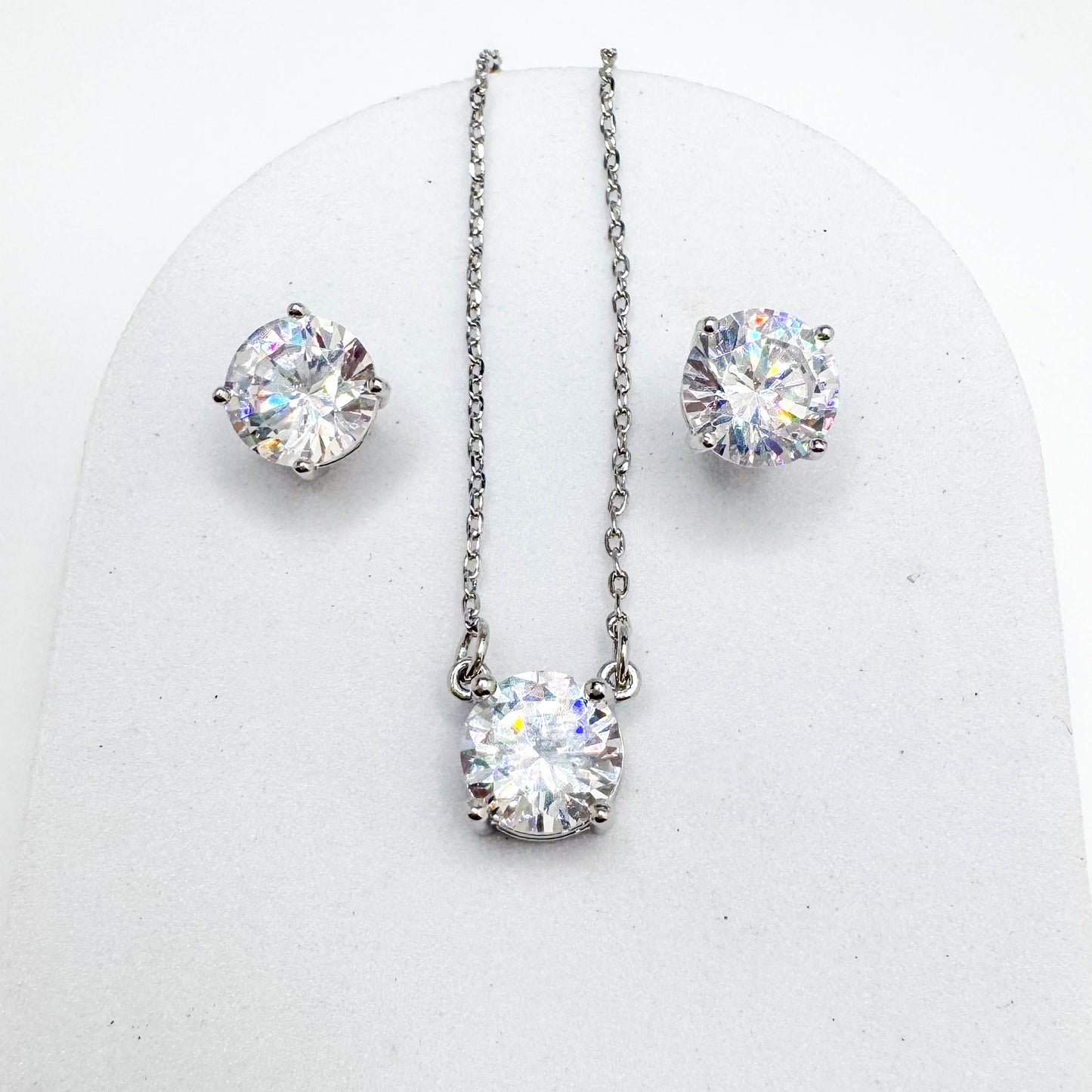 Rhodium-plated crystal set