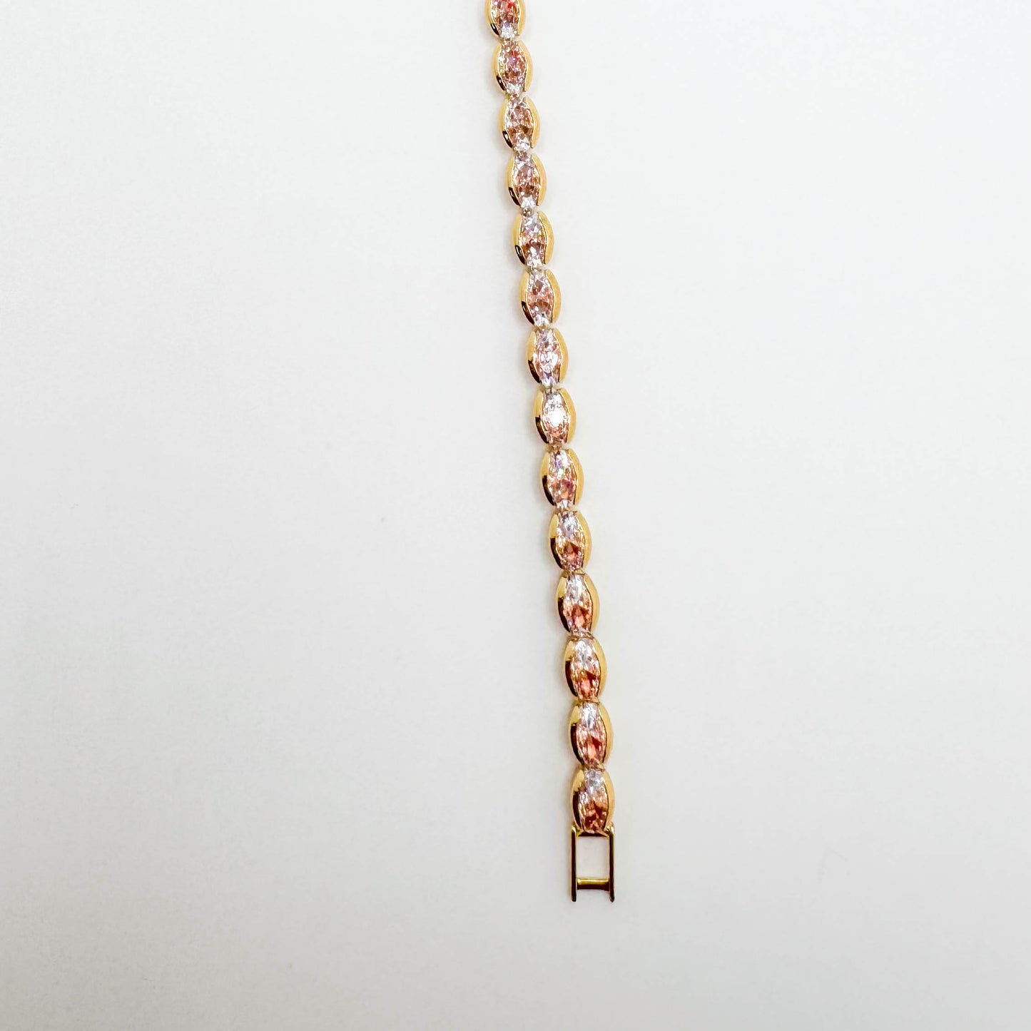 18K GOLD PLATED BRACELET STUDDED WITH ROSE ZIRCONIA