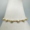 18k gold plated children's pearl heart bracele