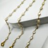 18k gold plated children's pearl heart bracele - Image 3